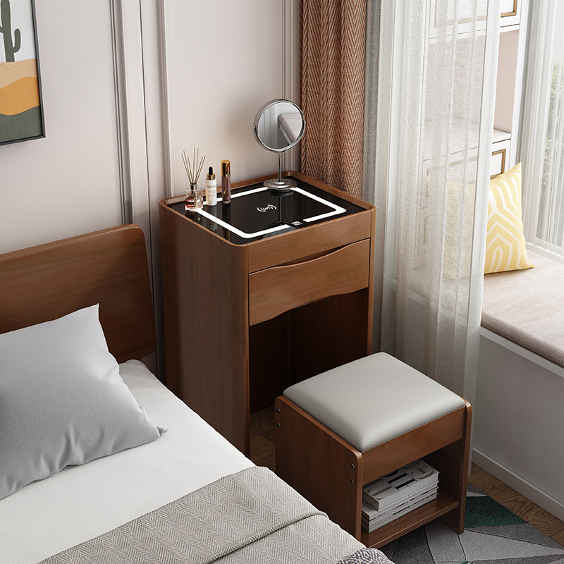Nordic inteligente carga inalámbrica multifuncional maquillaje mesa gabinete moderno pequeño apartamento simple almacenamiento integrado mini mesa de maquillaje