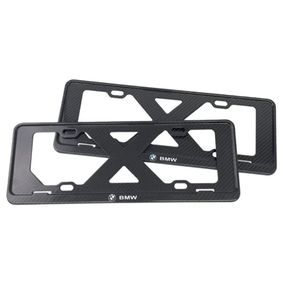 Fuel Vehicles with Blue and Green – License plate holder/license plate holder - carbon-fiber-green-labelbmw-set-285g