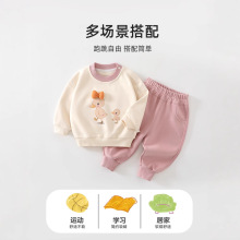 宝宝卫衣套装2025秋冬新款卡通动物衣服婴幼儿A类萌趣保暖两件套