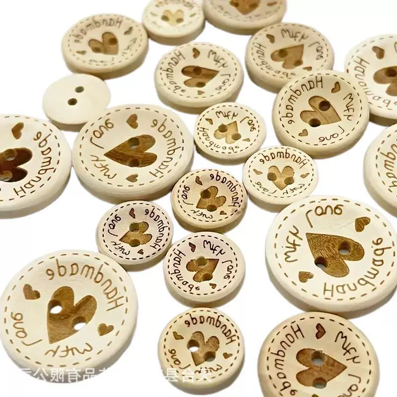 Фабрика Прямая продажа спот DIY деревянная пуговица with love withlove Пчела ручной шитья новинки