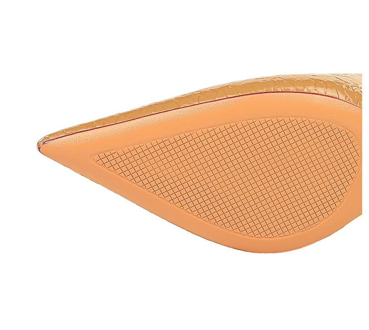 Stone patent leather women's high heels with pointed points_voghion.com