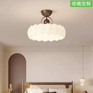 【哇噢】2025新款吸顶灯中古奶油风主卧公主房间羽毛护眼书房吊灯