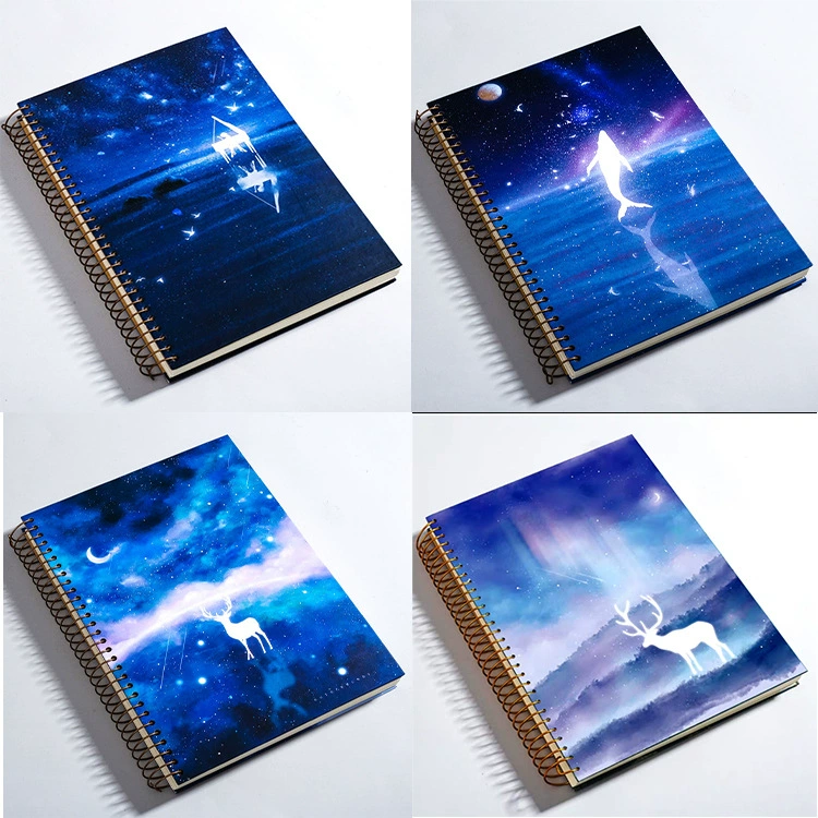 "Van Gogh Coil B5 Notebook side overtaking thick A4 retro big book simple literary creative live page"
