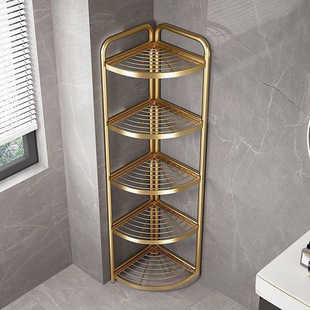 Bathroom Storage Rack, Installation-Free Floor-Standing Multi-Layer Cosmetics Toilet Storage Toilet Bathroom Triangle Washbasin Rack