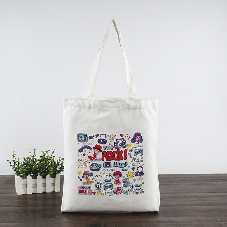 广告宣传购物棉布袋创意彩印手提帆布袋时尚单肩帆布手提袋定制