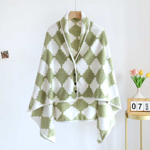 Thick Fleece Plaid Throw Blanket Coral Velvet Sofa Small Throw Blanket Afternoon Nap Office Scarf Air Conditioner Blanket Direct Factory Shipping