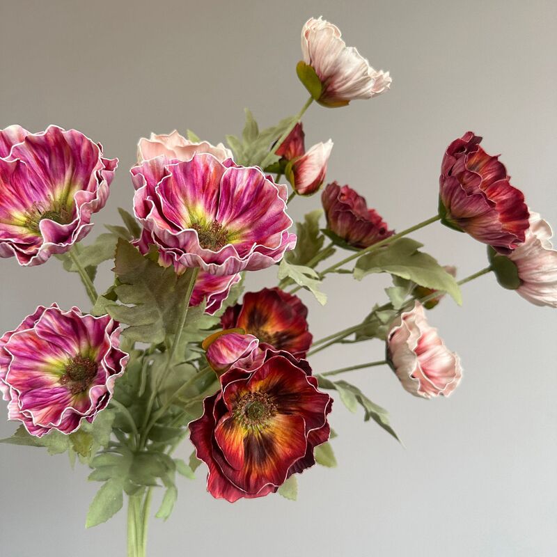 Poppy Artificial Flower Eva Feel Poppy Flower Artificial Flower High-End Home Decoration Flower Arrangement Flower Material Anemone Poppy Artificial Flower Eva Feel Poppy Flower Artificial Flower High-End Home Decoration Flower Arrangement Flower Material Anemone