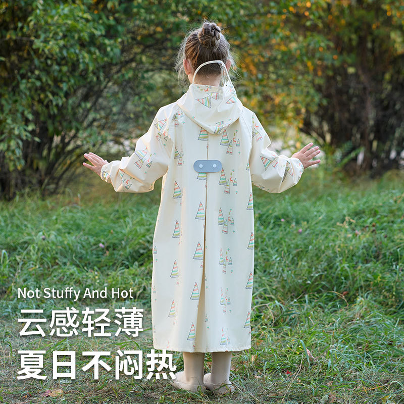 2025 new children's raincoat for small and medium-sized children's kindergarten with schoolbag baby poncho cartoon rainproof for boys and girls