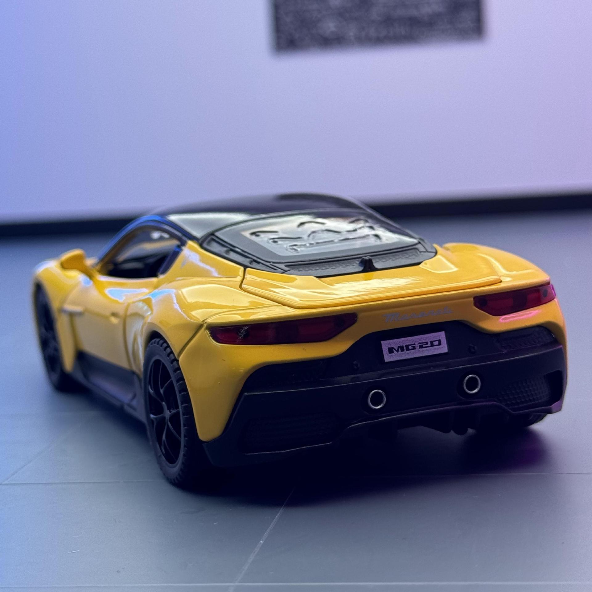 Zhongyuan xinghejin modelo de coche 1:32 Martha MC20 coche deportivo versión Bahía tira de luz efecto de sonido modelo de coche de juguete producto