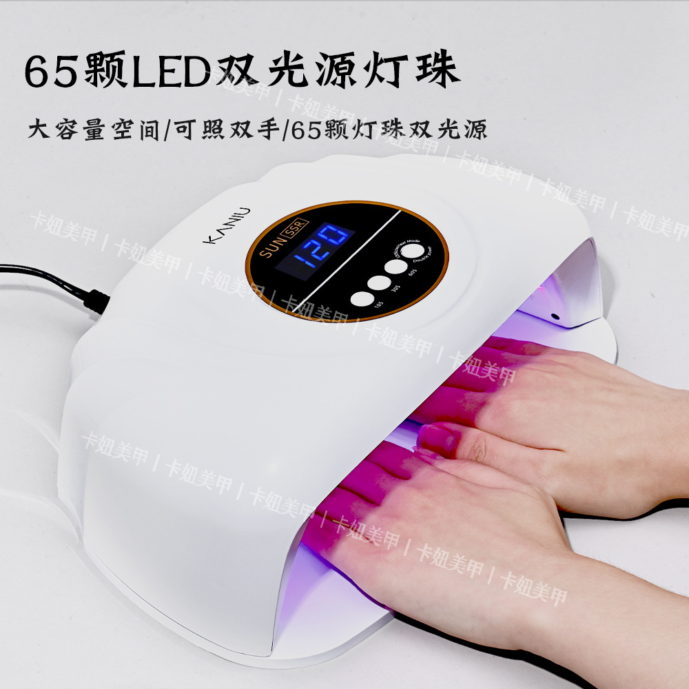 LED UV tırnak lambası, çift el, hızlı kuruyan gel ışık