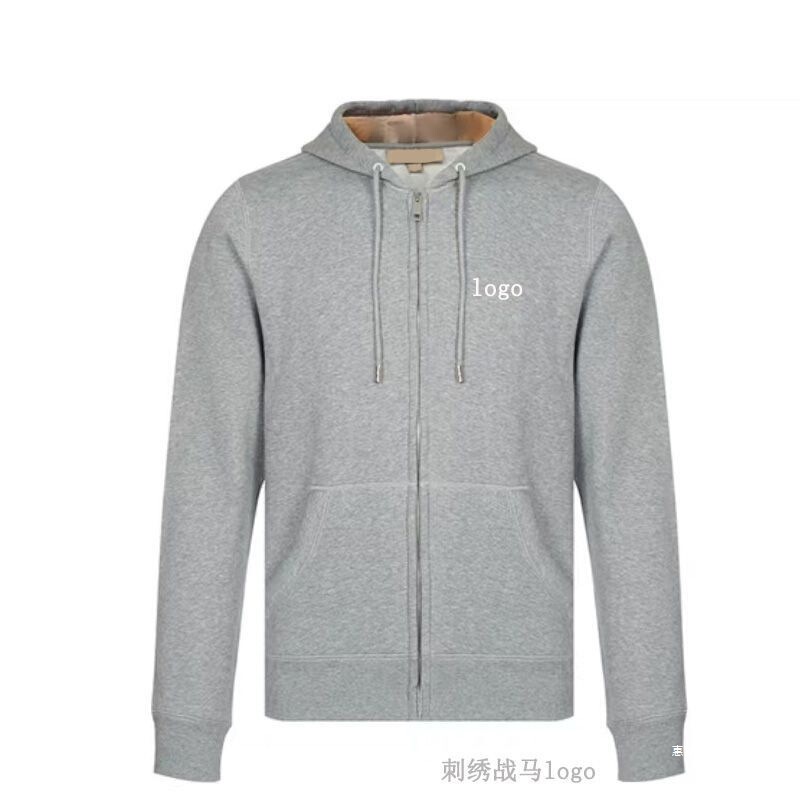 Cross-Border Hot-Selling High-Quality British-Style Autumn and Winter Women's Fleece-Lined Cotton Zip-Up Hooded Sweatshirt, Fashionable and Slimming, in Stock