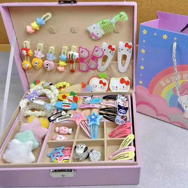 Jewelry box+50 pieces of delivery [gift bag+cartoon sticker]