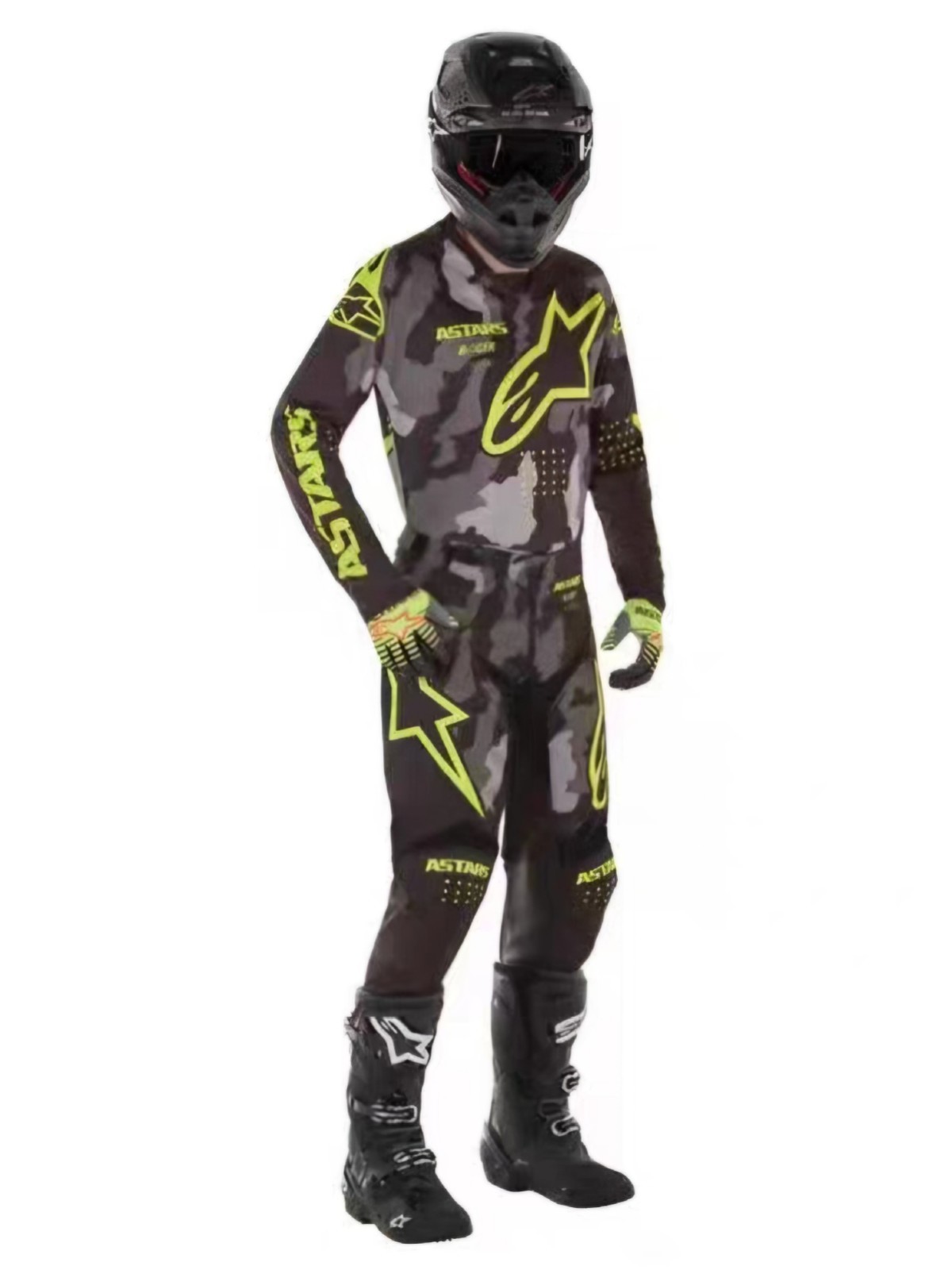 Mountain jersey for men and women, set, off-road racing car, fox, raccoon