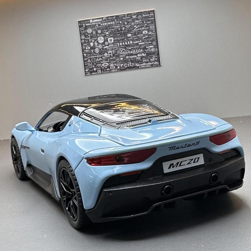 Jiaye 合金車モデル 1:22 マーシャ MC20 スポーツカー音と光付きプルバックおもちゃの車の効果音モデル装飾品コレクション|undefined