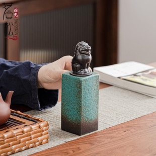 Ceramic Tea Cans Creative Seal High-grade Tea Packaging Gift Box Kiln Sealed Cans Tea Set Gifts Chinese Style