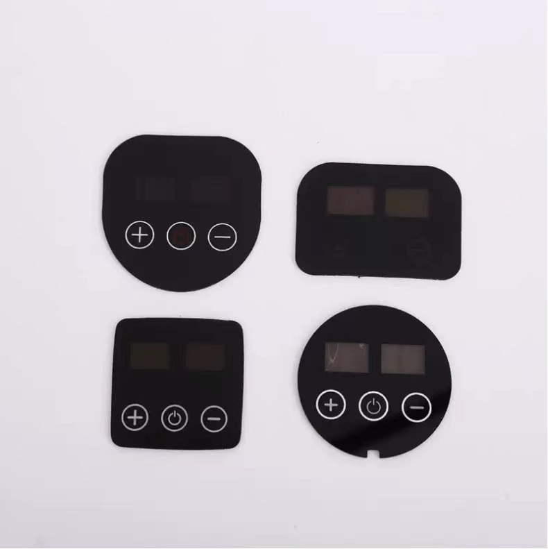 磨砂不干胶标签 透明PVC触摸控制面板亚克力按键贴膜标牌塑料片