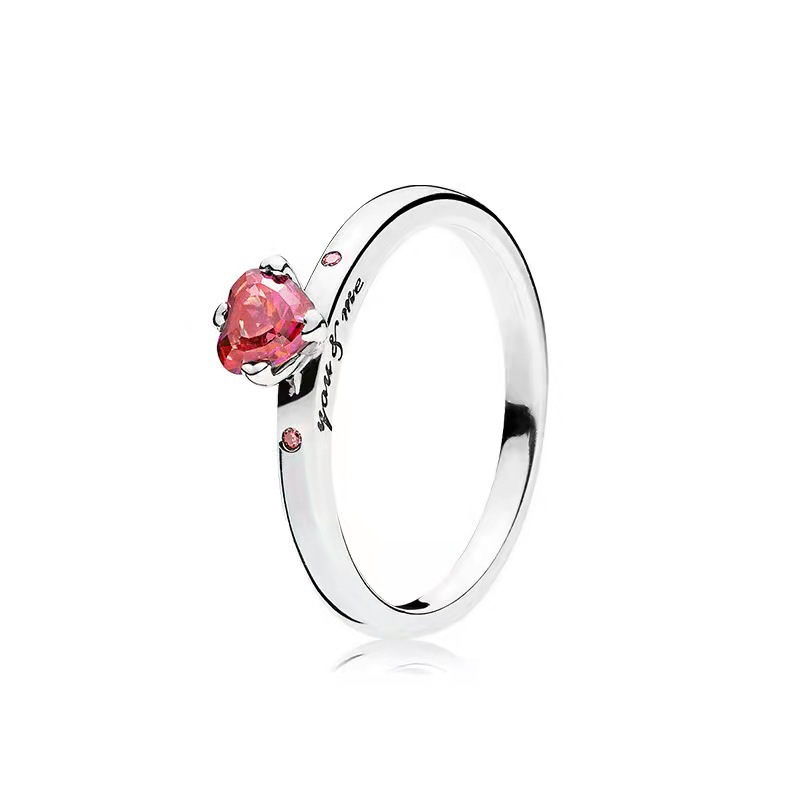 1 Pieza Moda Forma De Corazón Cobre Enchapado Circón Anillos display picture 3