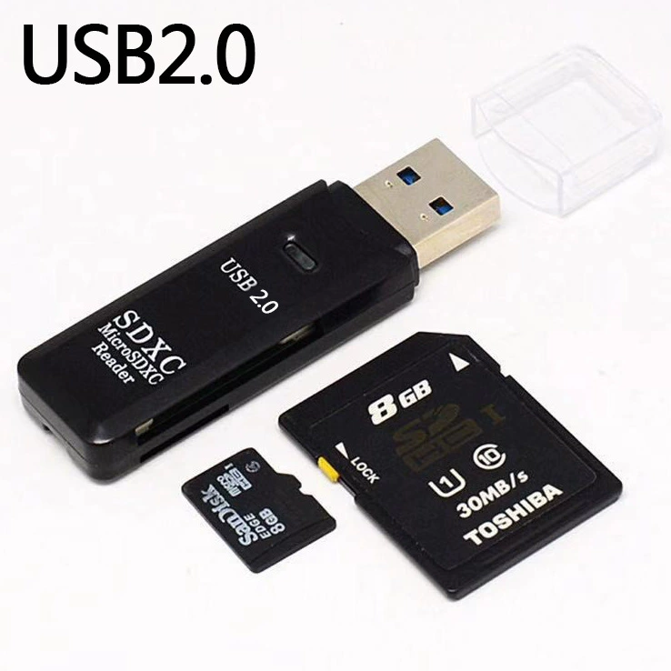 Двухрежимный USB 3.0 кард-ридер для компьютера, чтение карт TF/SD, высокоскоростной, пакет IC, многофункциональный кард-ридер