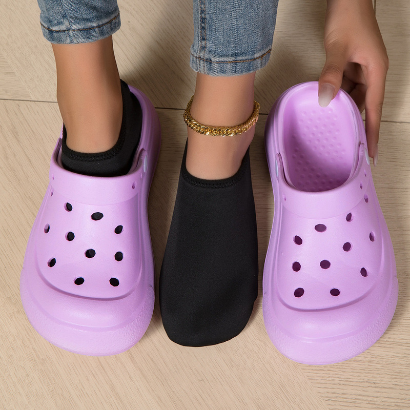 Cross-Border New Style Clogs with Soft Soles, Breathable Water Shoes, Snorkeling Shoes, Outdoor Dual-Purpose Beach Sandals, Water Shoes for Women