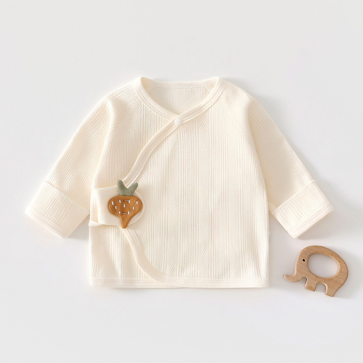 Baby Half-Back Clothing Size 52, Category A, Spring and Autumn Newborn Maternity Wear, Pure Cotton Top, Monk-Style Clothing