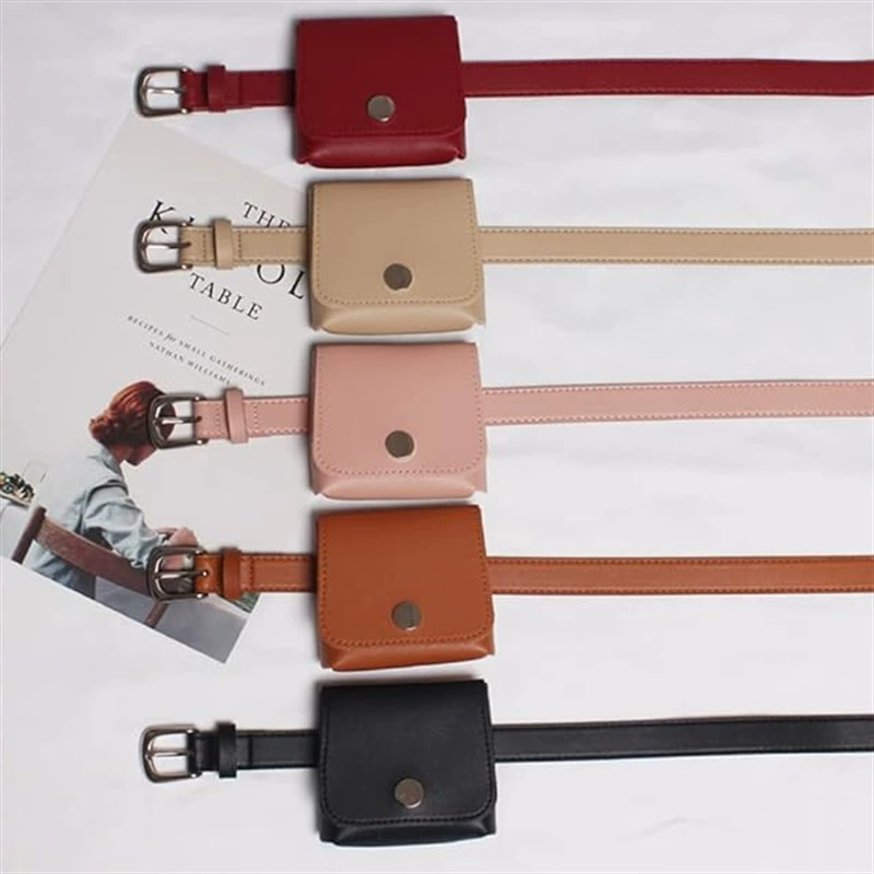 Корейская версия новой универсальной модной поясной сумки, однотонная простая маленькая кожаная сумка, поясная сумка для наушников, кошелек для монет