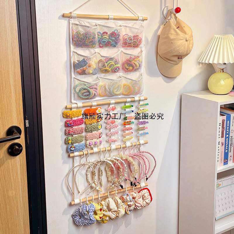 Accesorios para el cabello de niños almacenar pared colgante anillo de cabello de pared clip de cabello estante de exhibición caja de joyería bolsas colgantes de cabeza venta directa