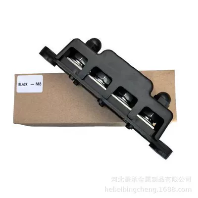 Factory Direct Supply Yacht RV 4-way M10 M8 High Current Connection Stud BUSBAR Pure Copper Power Distribution (Other power supply, ignition system) - pure-copper-m8-black-one