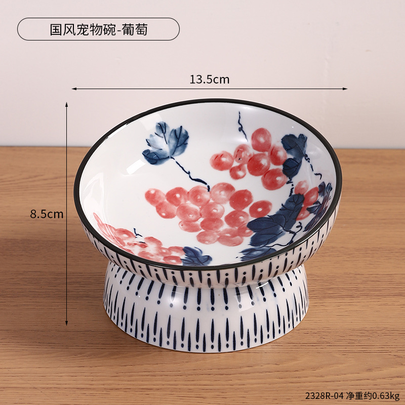2328R-04-국풍 애완동물 밥그릇 - 포도