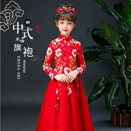 女童春秋汉服儿童唐装小女孩仙女裙学生中国风超仙洋气俩件套套装