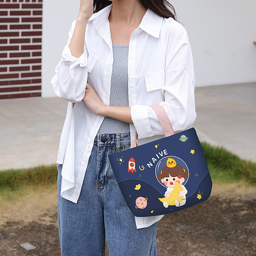 Original handbag, women's canvas bag, student office worker, lunch bag with rice, hand-carrying cloth bag lunch bag, one piece drop shipping