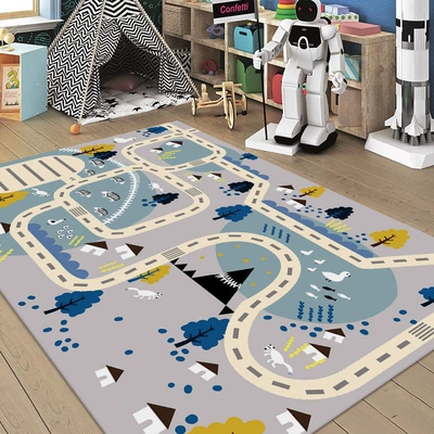 Avtomobil döşəmə paspasları — Kids Parking Traffic Game - country-lane-4060cm