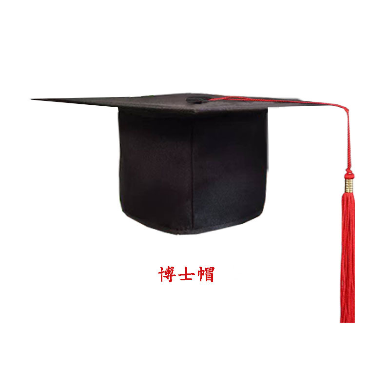 Factory wholesale 2025 printed cross-border bachelor cap, doctoral 18th birthday ceremonial hat, high school graduation emblem