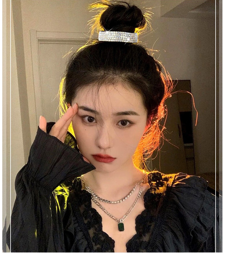 27g Weight Headwear Classification U Shape Pattern Twisting Chuck Full Diamond Fringed Headgear Trendy Korean Hair Curling Artifact