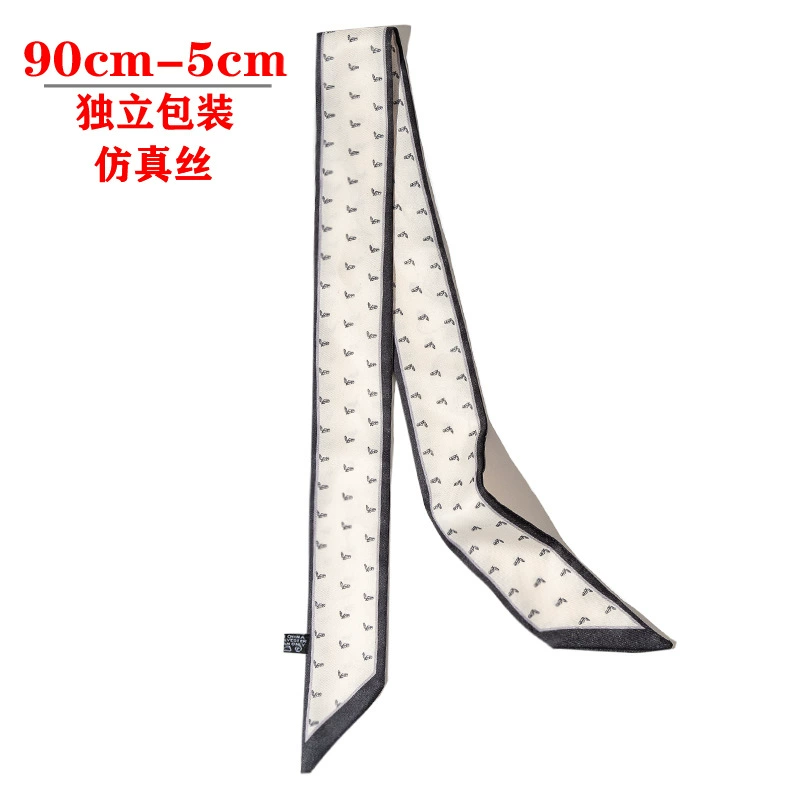 Silk Scarf Hairband (Suhang) long streamer 89×3.8 cm, lightweight gift box option