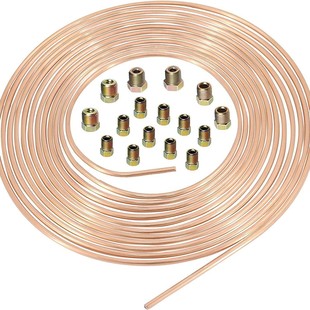 3/16 outer diameter copper coated brake wire, anti-rust brake wire tube coil and accessory kit brake pipe kit