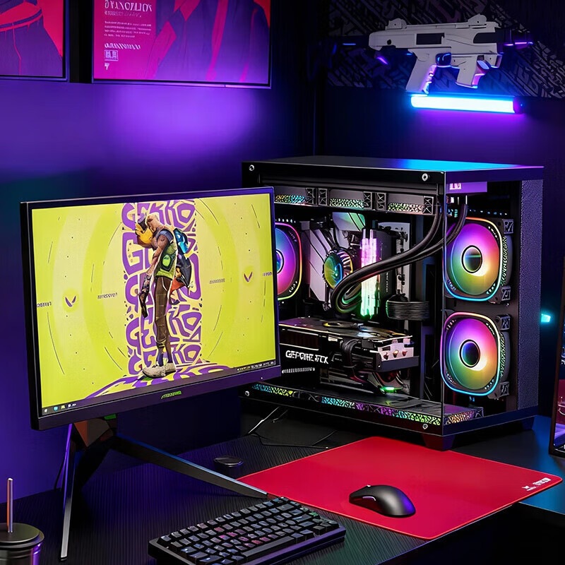 Esports assembled 14-barrel gaming desktop PC host with ocean view view, Core DIY custom i7 gaming i5 family