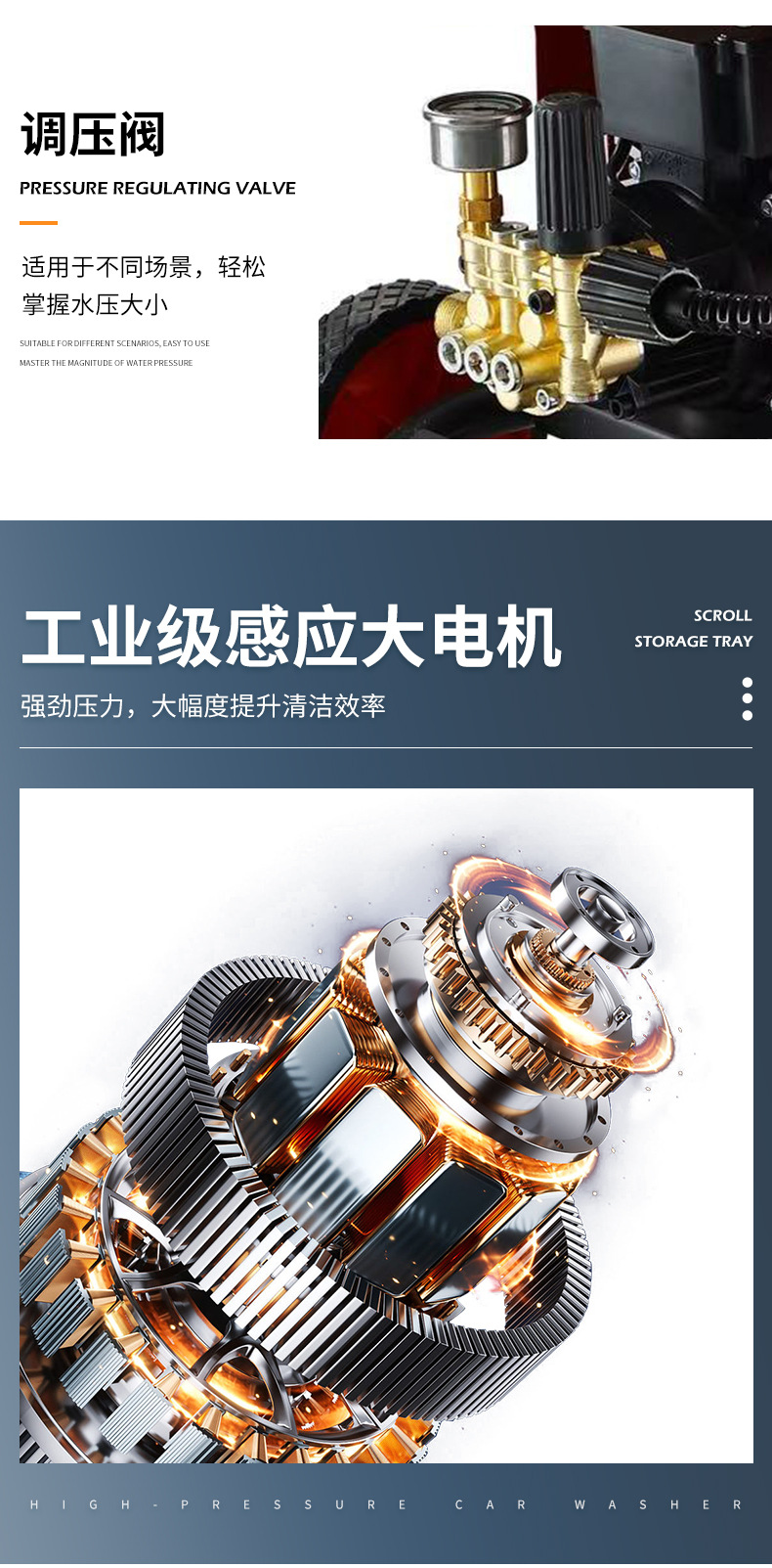 New Model Commercial 220V High-Pressure Car Wash Machine for Car Wash Shops, Farms, and Cleaning Tasks, High-Power Industrial-Grade Cleaning Machine