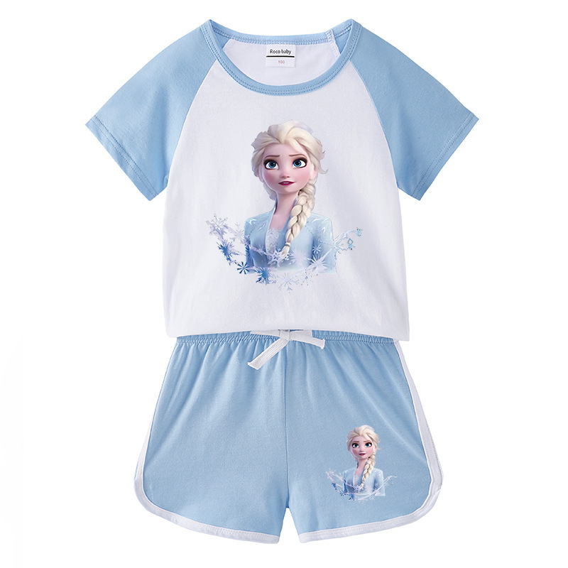 2023 Children's Suit Summer New Children's Wear Baby's Hot Pants Short-sleeved T-shirt Shorts Casual Sports Two-piece Set Trendy