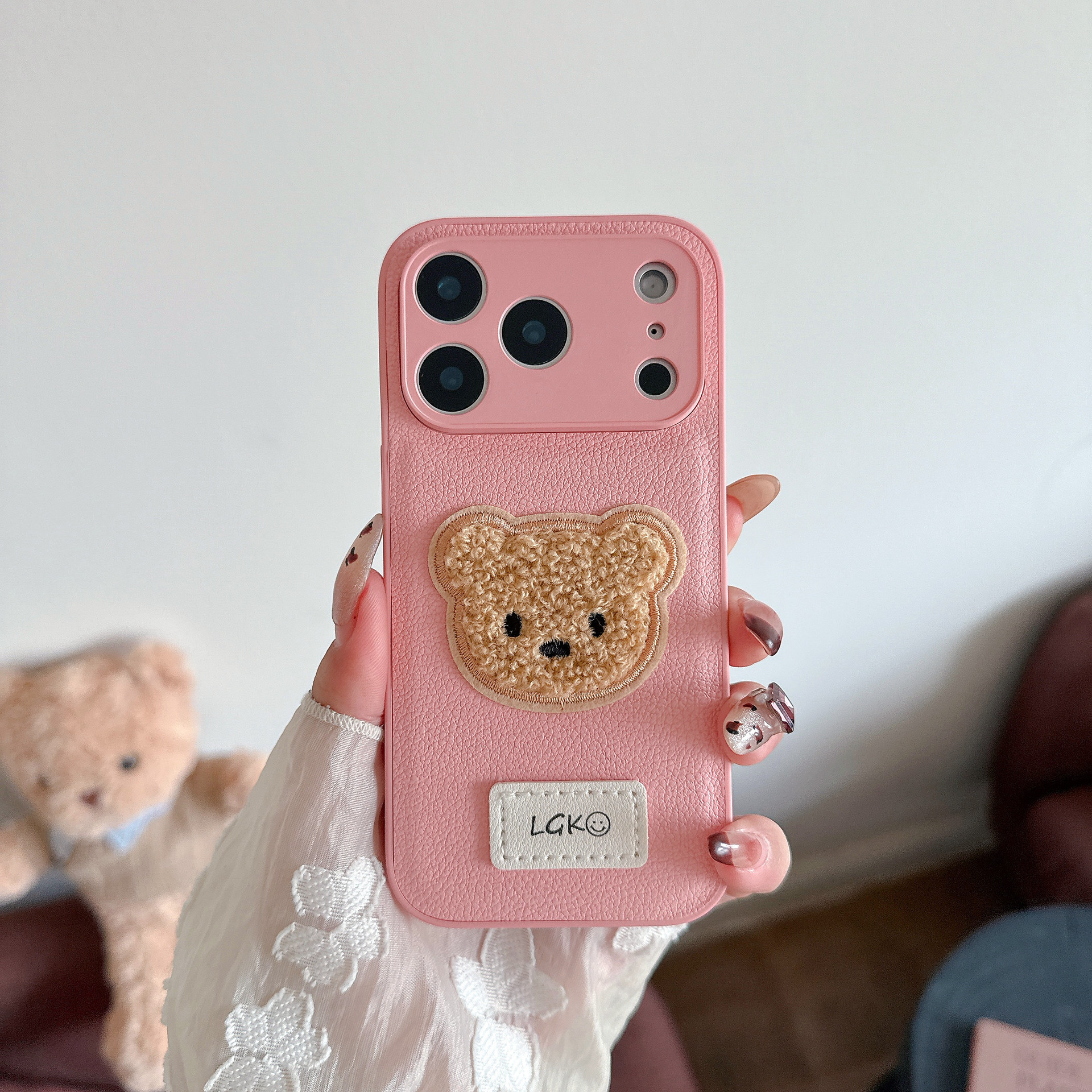 Nuevo iPhone17ProMax caso de teléfono celular, accesorios de piel de oso, caso de protección contra caídas, Apple 17 al por mayor image 12