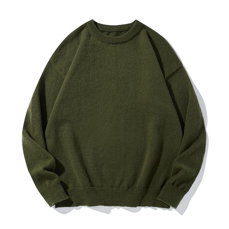 Men's Round Neck Sweater - Lightweight Knit Pullover For Fall & Winter, Soft & Comfortable, Versatile Layering Piece_voghion.com