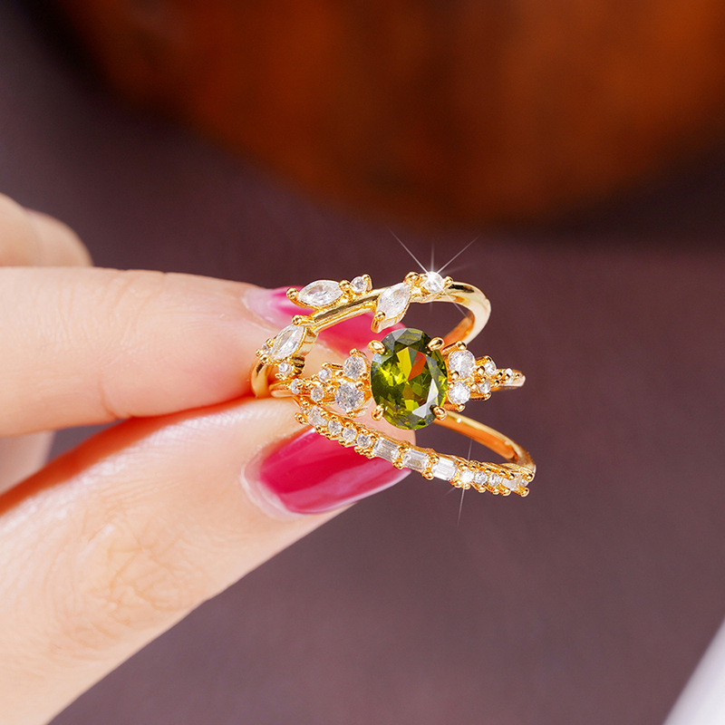 1 Piece Quantity Copper Simple Style Classic Style Inlay Flower Zircon Rings