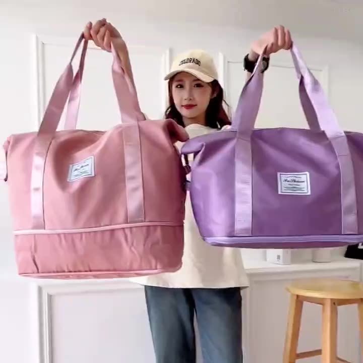 户外旅行包大容量大学生健身包轻便防水瑜伽包女可扩展行李包