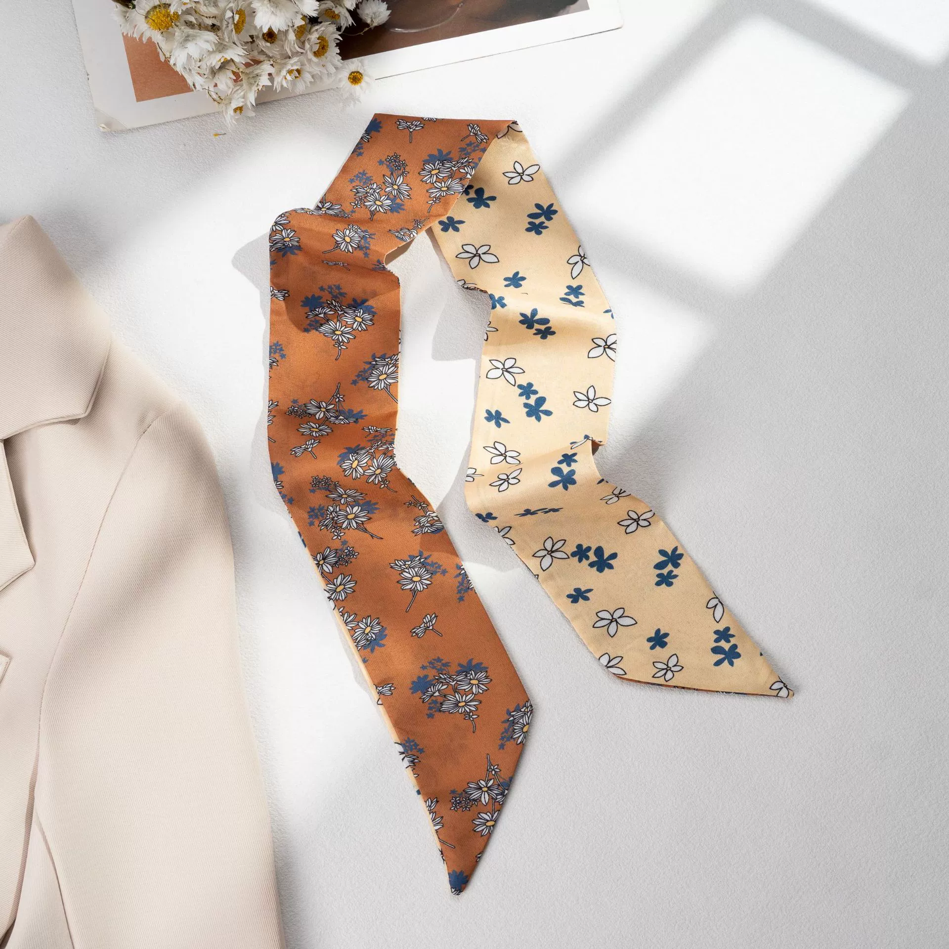 Silk Scarf Hairband (Suhang) long streamer 89×3.8 cm, lightweight gift box option