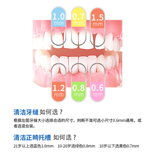 L-shaped interdental brush, 7-shaped interdental brush, interdental brushing, interdental brush, soft-bristle orthodontic interdental brush manufacturer wholesale