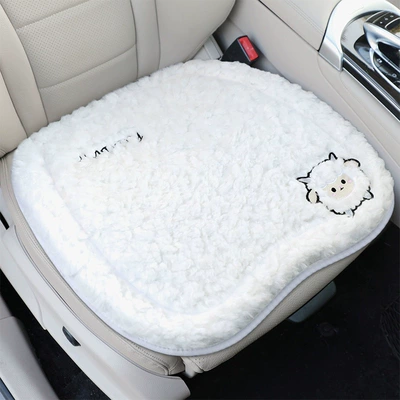 new model car mat | Wool pad - coconut-white-square-mat1thickened-lamb-wool-super-warm-non-slip-and-durable