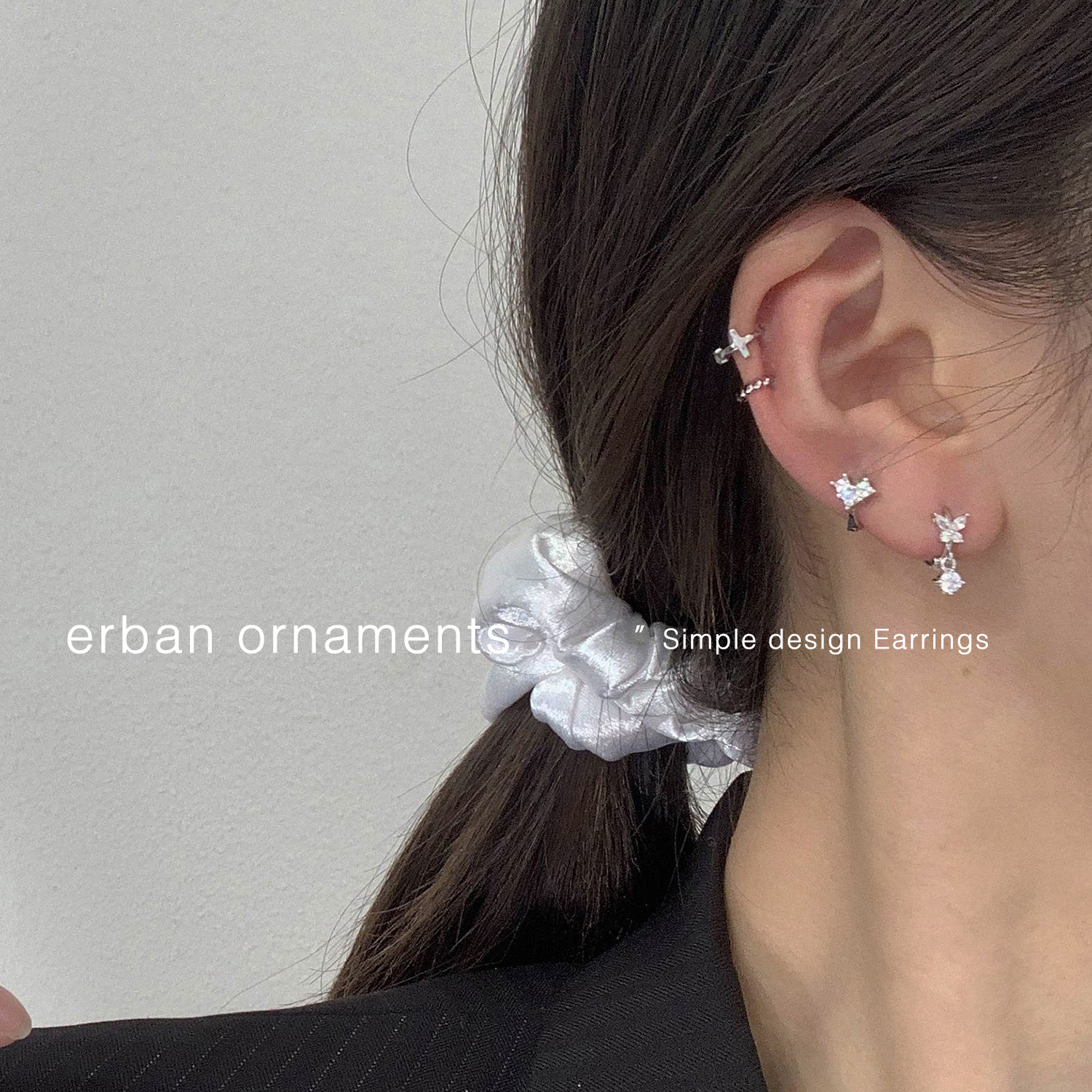 Japanese and Korean-style trendy earring for women, mini bone earrings with unique design, Hong Kong-style earrings and jewelry