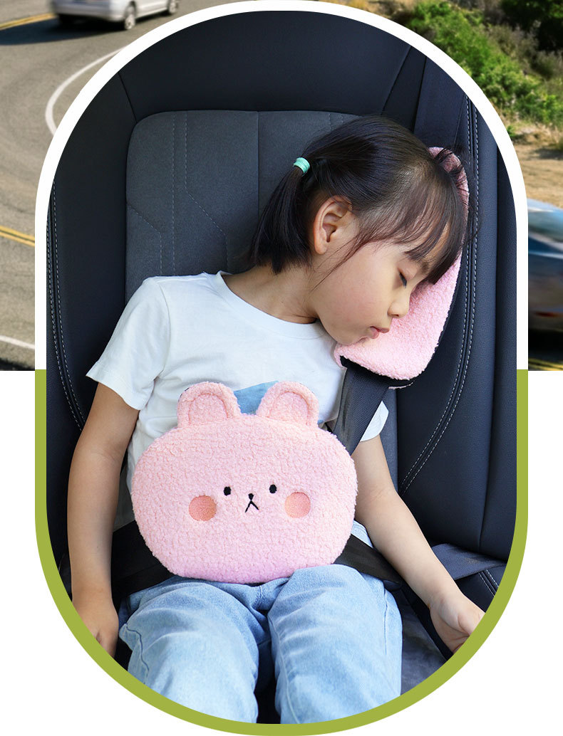 Cross-Border Children's Cartoon Car Seatbelt Shoulder Pads, Cute Plush Shoulder Protectors, Seatbelt Anti-Neck-Strangling Car Accessories