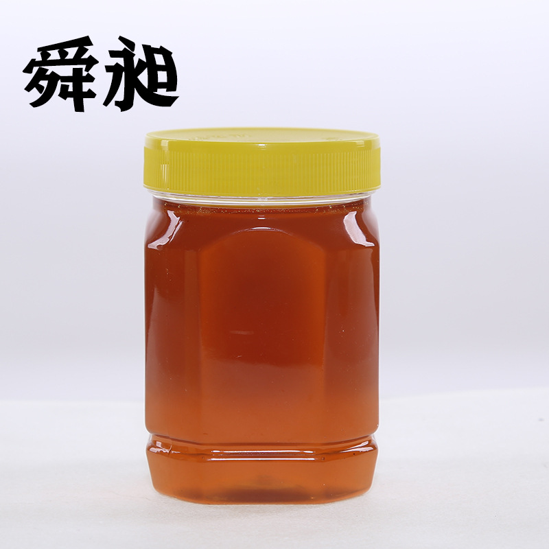 Shunqian engrosada botella de miel 500g marca nueva botella de mascota 360ml botella de plástico transparente tarro de mermelada seca