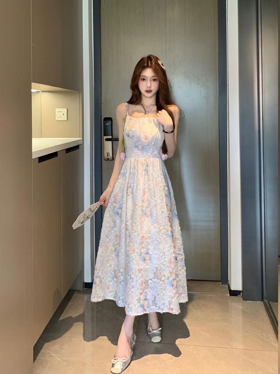 서스펜더 스커트[액세서리 플라워]