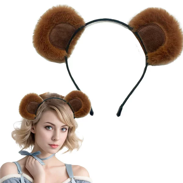 Brown headband, panda